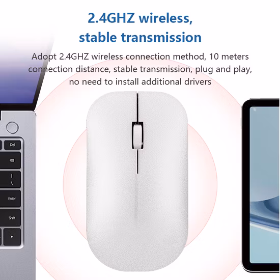 충전식 2.4G RGB 무음 듀얼 모드 무선 마우스 2 in 1 무선 게임용 마우스
